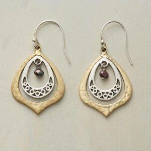 Sterling silver peacock pearl earrings